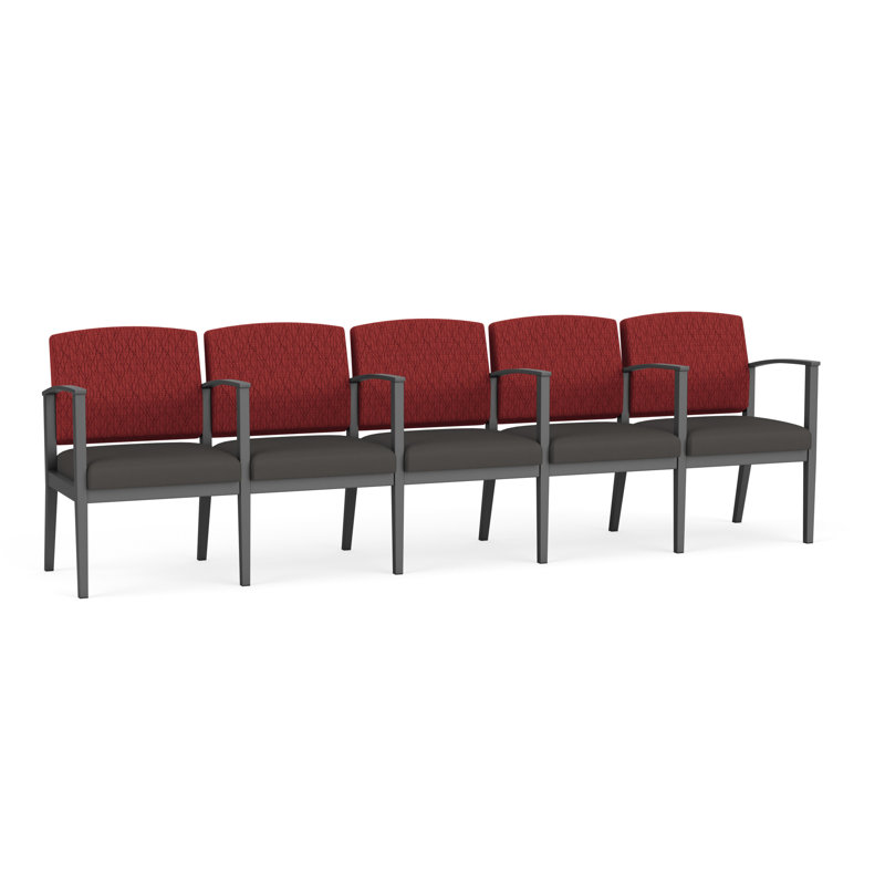 Structure en métal à 5 sièges Amherst, Vinyle gris anthracite Patriot Plus, Gris anthracite