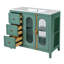 Meuble-lavabo de 36 po avec 2 portes à fermeture douce, armoire de rangement moderne à 3 tiroirs avec cadre en bois massif