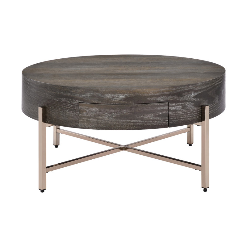 Drum Coffee Table With 1 Drawer Only The Table, No Chairs.