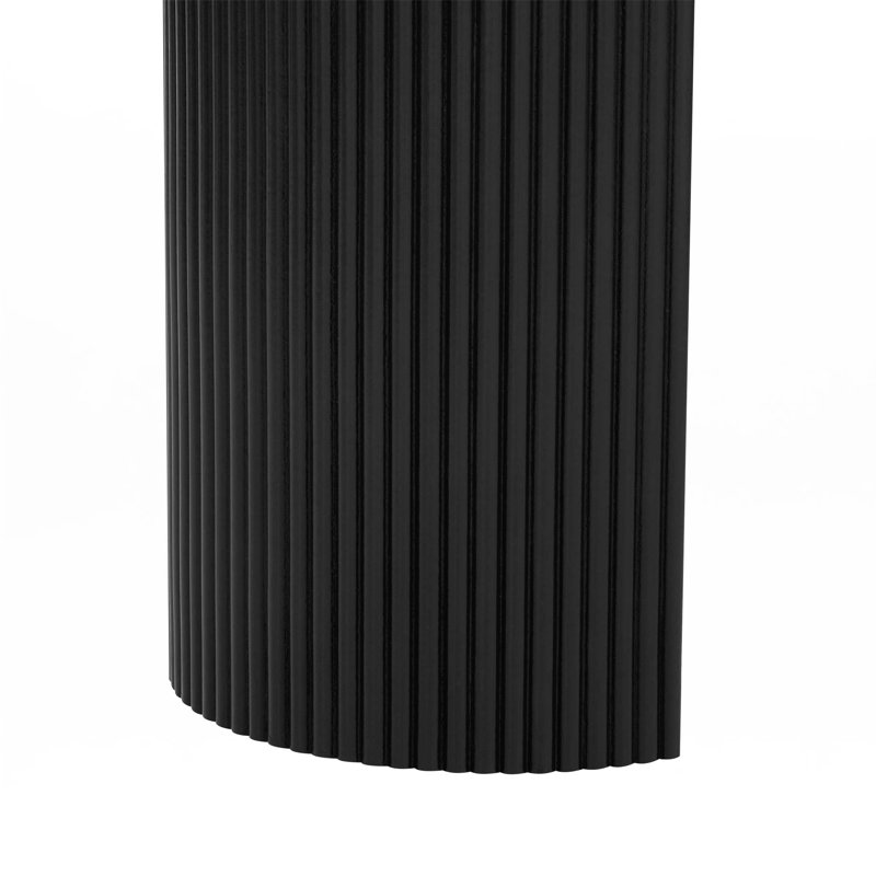 Console incurvée à rayures verticales uniques, Noir