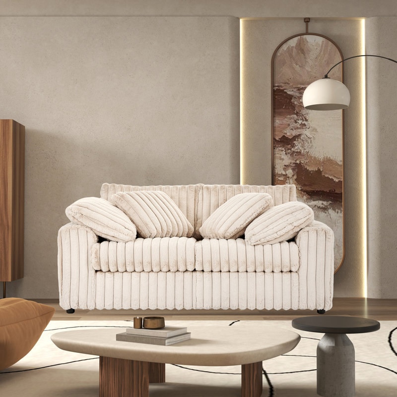 Causeuse fixe Algona, Beige