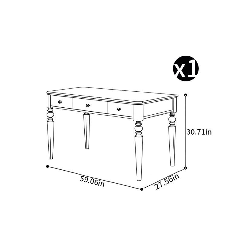Giovine, H 30,71 po x l 59,06 po x P 27,56 po