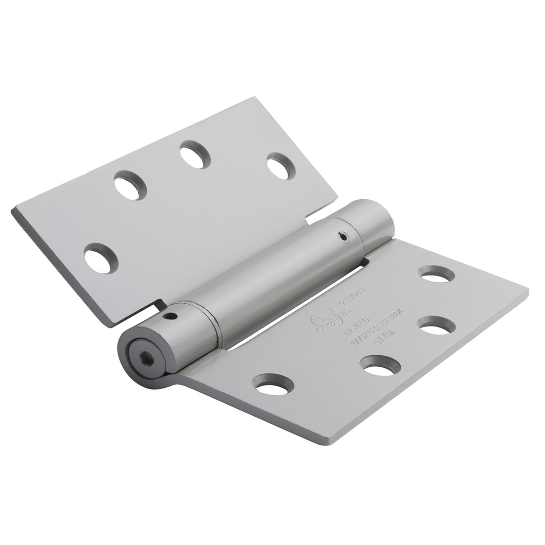 4.5 in. x 4.5 in. Full Mortise Spring Squared Hinge with Non-Removable Pin (Set of 3) Global Door Controls