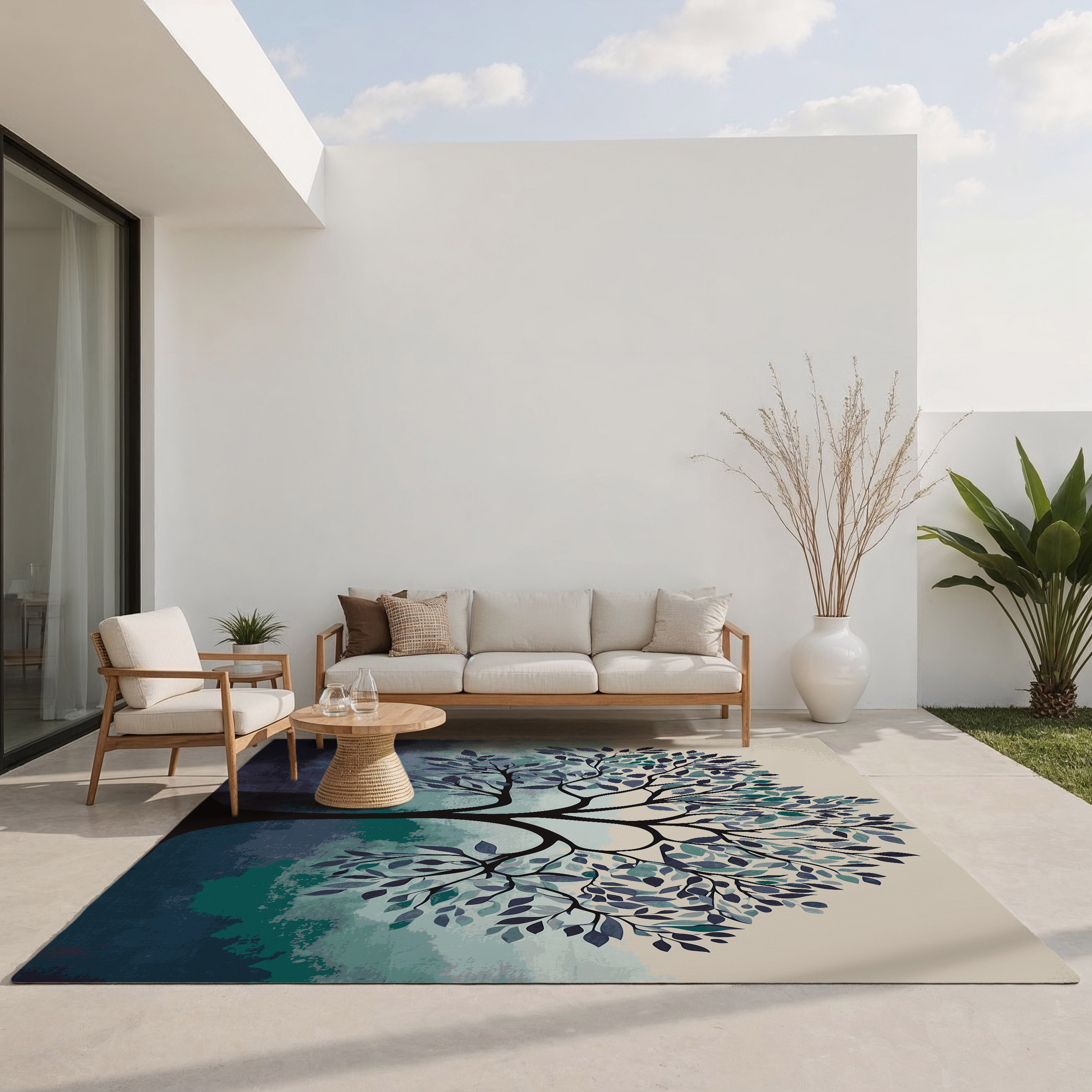 Winston Porter Whimsical Woodland Indoor And Outdoor Area Rug | Wayfair