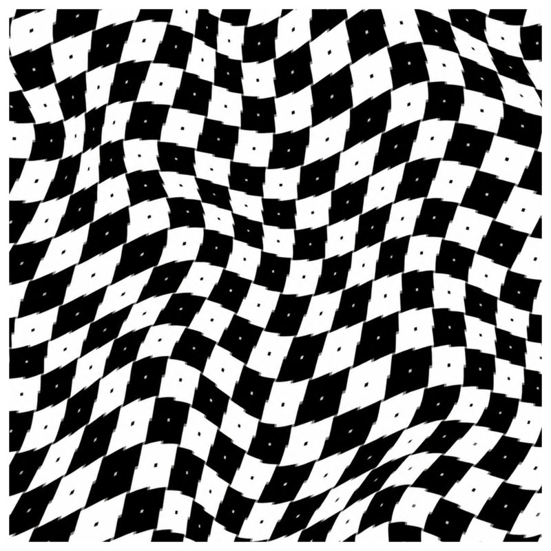 Toile tendue à carreaux ondulés dans de nombreuses tailles, 16 x 16 pouces