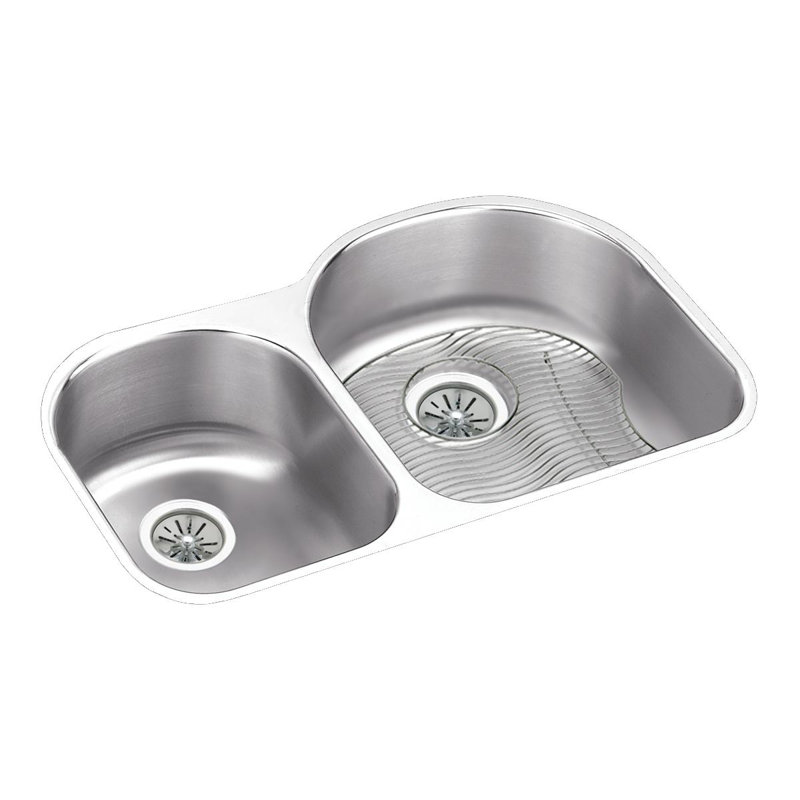 Lustertone 31.25" L x 20" W Double Basin Undermount Kitchen Sink