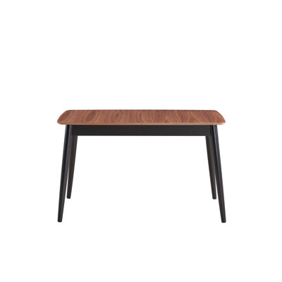 Table de salle à manger à finition naturelle et noire