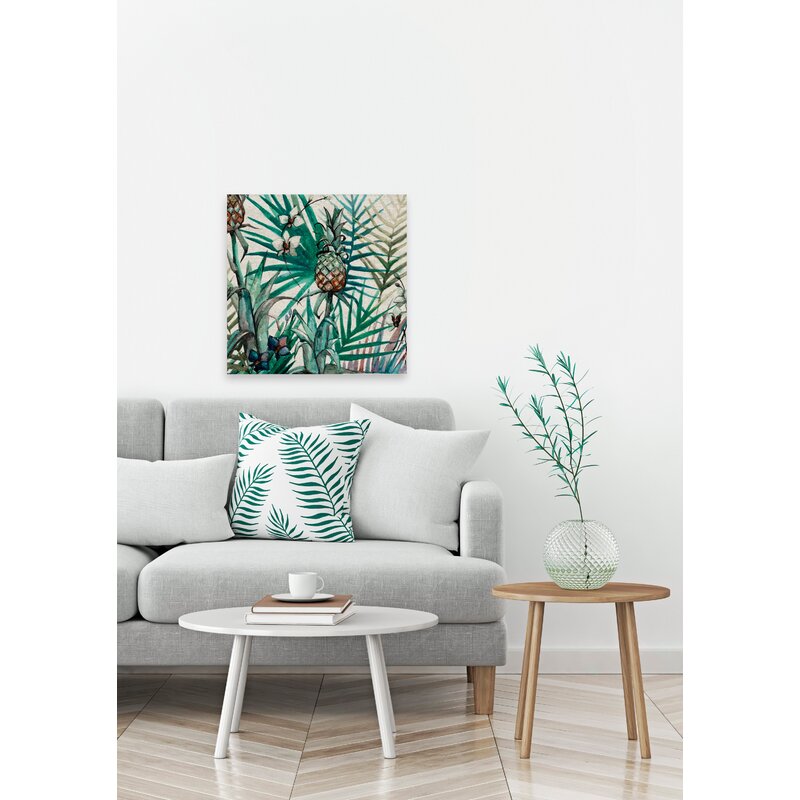 Bay Isle Home Tropical Pineapples On Canvas Print | Wayfair