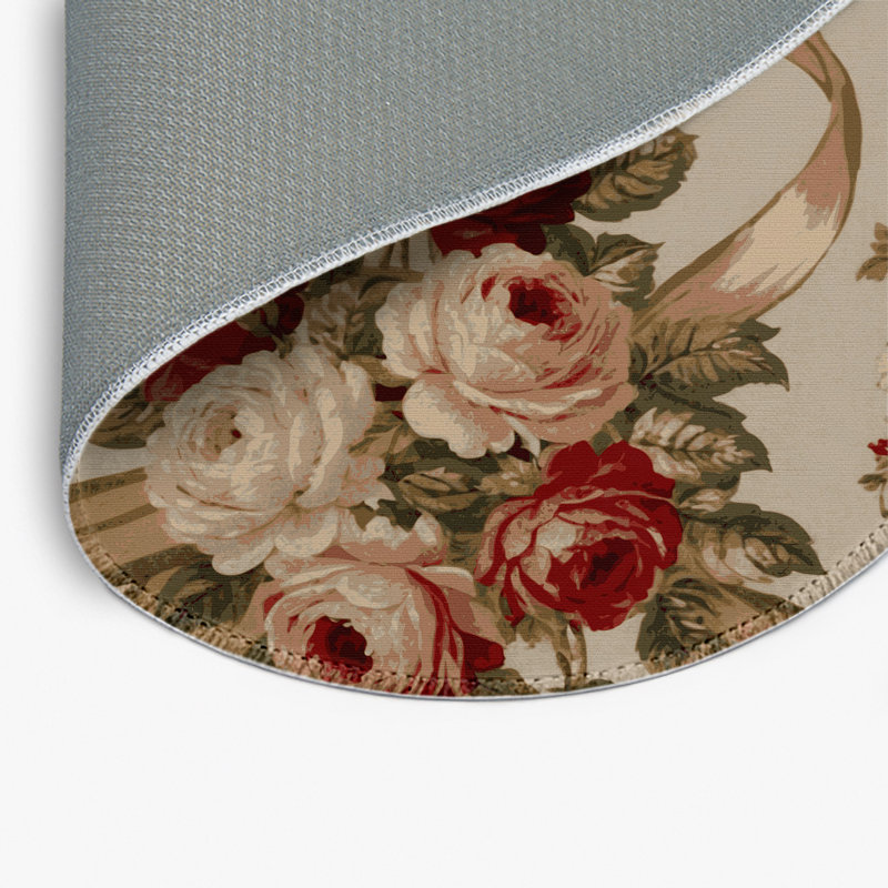 Tapis d'intérieur et d'extérieur gris français, Rond 5 pi