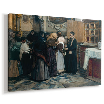 Kissing the Relic (El beso de la reliquia)-Joaquín Sorolla-Gallery Wrapped Canvas-1893