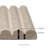 Ackland Serata Harmona Parchment 4.5 in. x 9 in. Matte Porcelain Fluted Wood Look Wall Tile-108776942