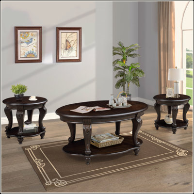 Ensemble de table basse de salon, table basse et deux tables d'appoint pour bureau, salon, appartement, petit espace, assemblage facile