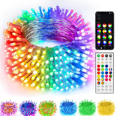 Smart String Lights With App & Remote Control, 300 Led 100Ft Color Changing Rgb Lights, Waterproof Indoor Outdoor Christmas Halloween Decorations