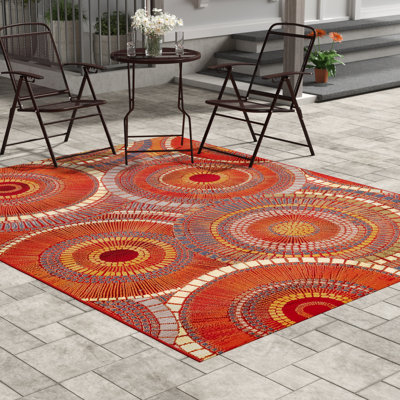 Gauna Power Loomed Geometric Indoor and Outdoor Rug