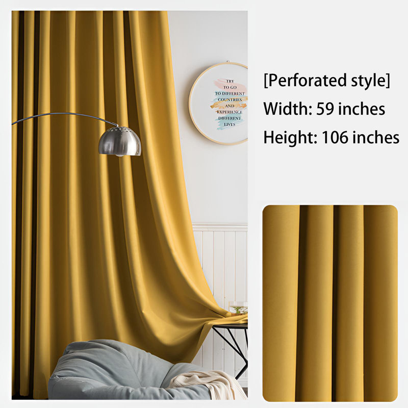 Matisyn Room Darkening Curtain Single Panel, 59.06" W x 106.3" L