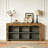 Wood Sofa Table, Rustic Console Table Entryway Table with 6 Storage Cubes