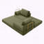 Canapé-lit convertible pliant avec velours côtelé et coussins - sans assemblage-95928112