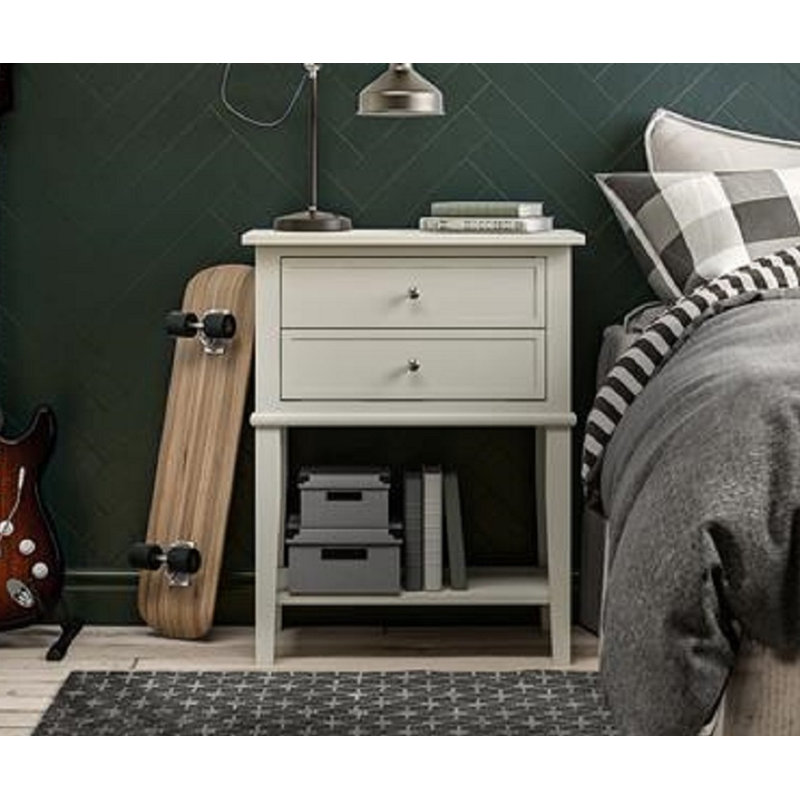 Jesse End Table, Cream/Antique White