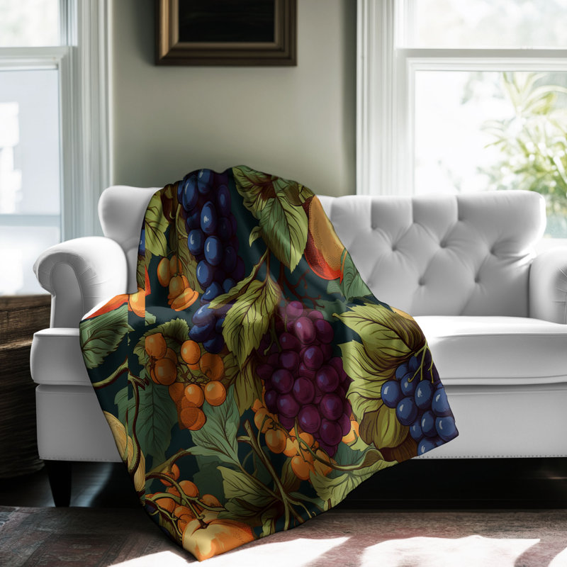 Citrus Hues - 1 Piece Premium Blanket, Twin
