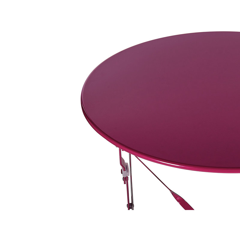 Bela 2 - Person Patio Dining Set with Round Table , Cushions Included, Burgundy