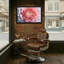 Plantes et fleurs, art floral rose sur toile-448632997