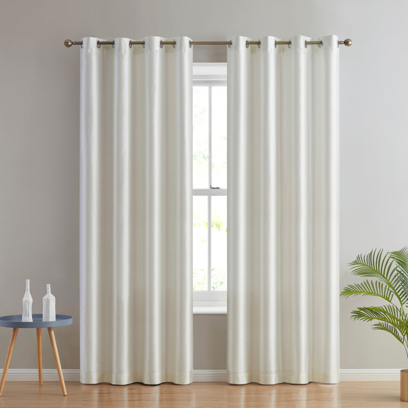 Eisenhart Semi Sheer Curtain Pair, 54" W x 63" L, Ivory