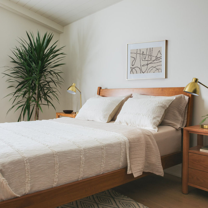 White Fringe Bedspread & Sham Set, King