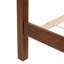 Lit en bois de pin avec tête de lit tapissier et pied de lit à panneau, avec deux pieds de support de traverse de lit et pieds de support de plateforme centrale-582248682