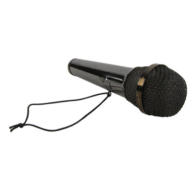 Ornement figurine suspendue d’arbre de noël réaliste de microphone