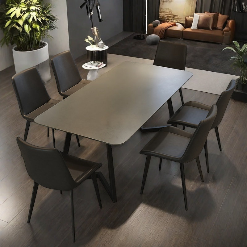 Table et chaises de style rétro, H 29,5 po x L 70,8 po x l 31,4 po