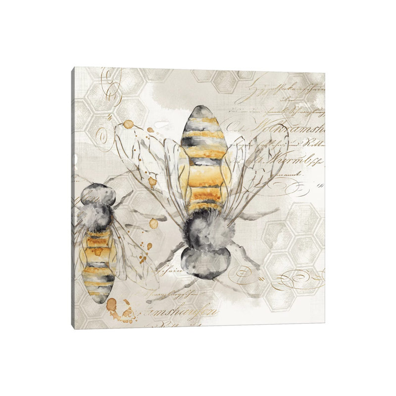 Queen Bee I by Eva Watts - Print on Canvas, 93.98 cm H x 93.98 cm W x 1.91 cm D, Wrapped Canvas