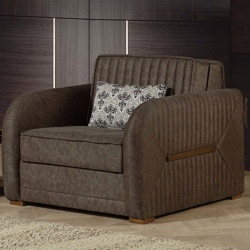 Collection Collection, brun foncé - Polyvalent, confortable avec fauteuil de rangement au design élégant