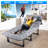 Heavy Duty Folding Bed Chair - 600Lbs Capacity Camping Cot W/Mattress, 6-Position Adjustable Lounger To Flat Bed, Portable For Patio/Beach/Travel, Space-Saving Foldable Design