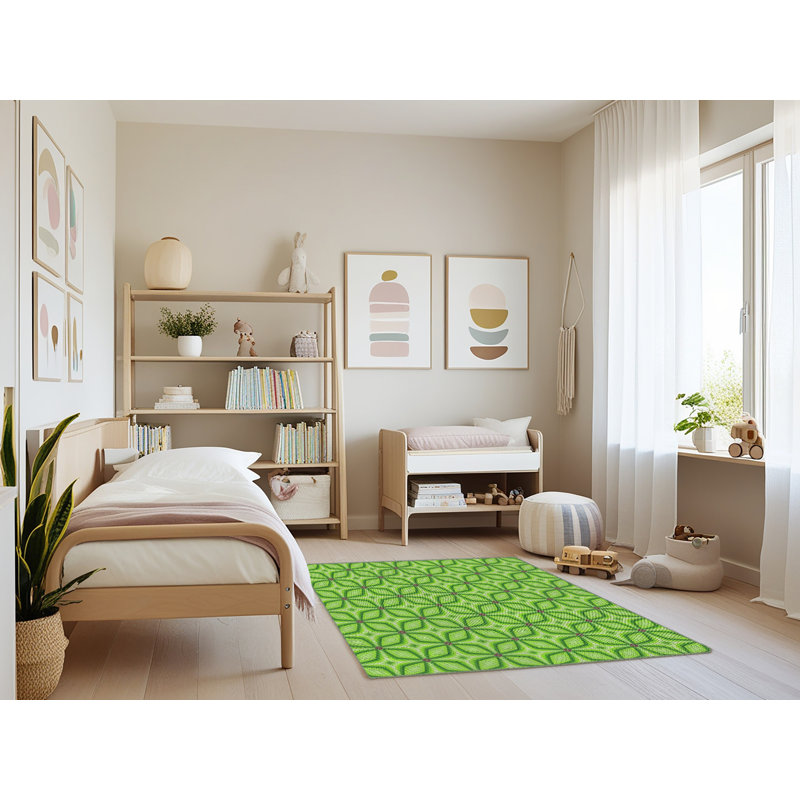 Geometric Indoor Rug, Rectangle 4' x 6'