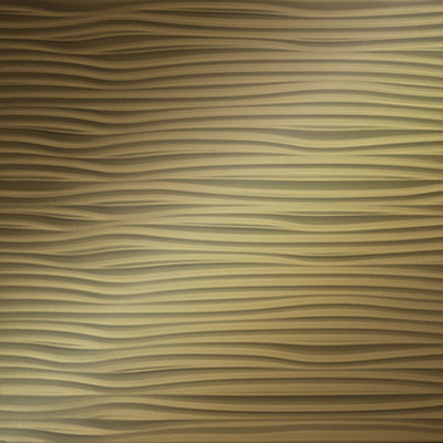 Gobi Horizontal MirroFlex 4ft. x 8ft. Glue Up PVC 3D Wall Panels 96 sq.ft.