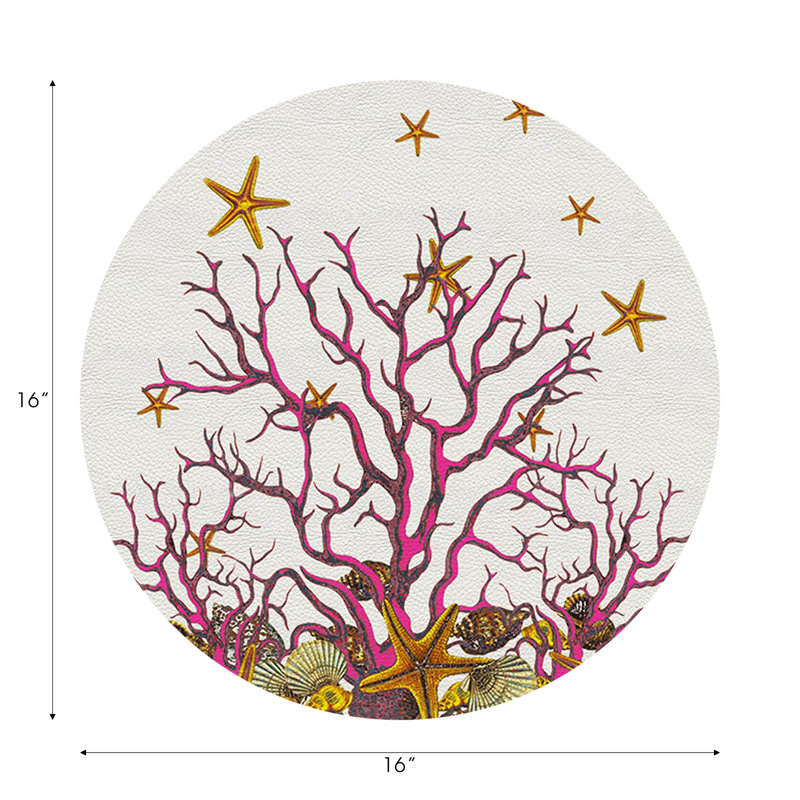 Napperon Coral Reef, Rose blanc