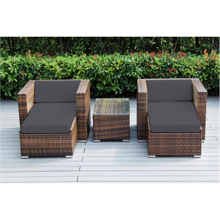 Billyjo Wicker 2 - Person Seating Group with Cushions - No Assembly