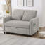 2 Seater Linen Sofa Bed-1172008661