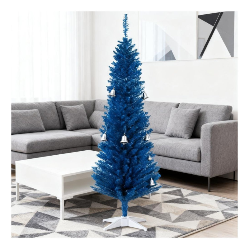 Eye-Catching Pencil Christmas Tree, Artificial Xmas Tree with Sturdy Stand for Festive Home Decor