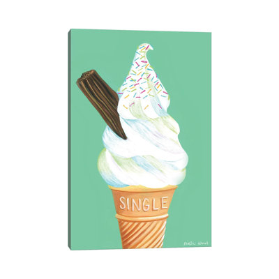 Ice Cream On Mint by Kirstin Wood - Wrapped Canvas Print