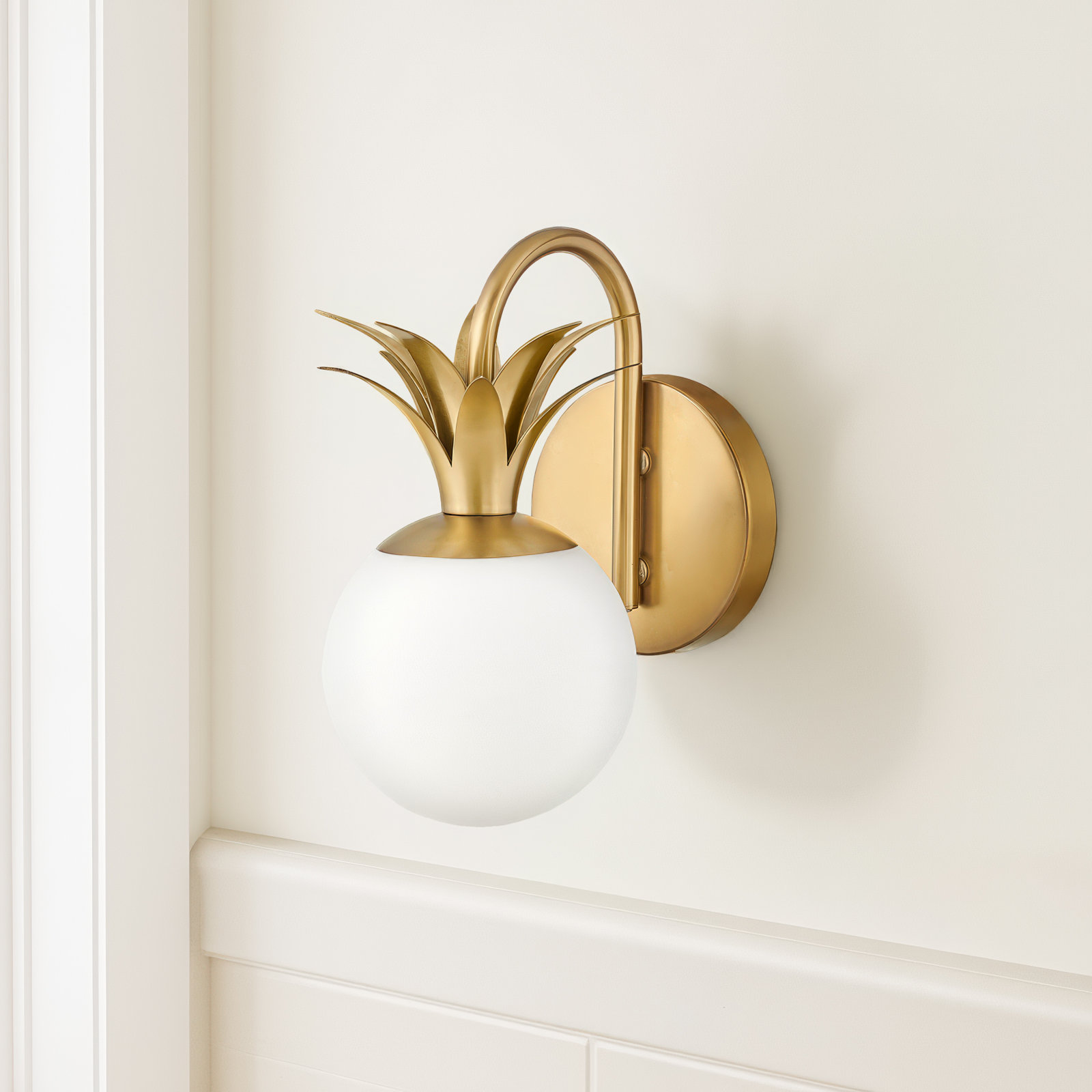 Single Frosted Bath Sconce