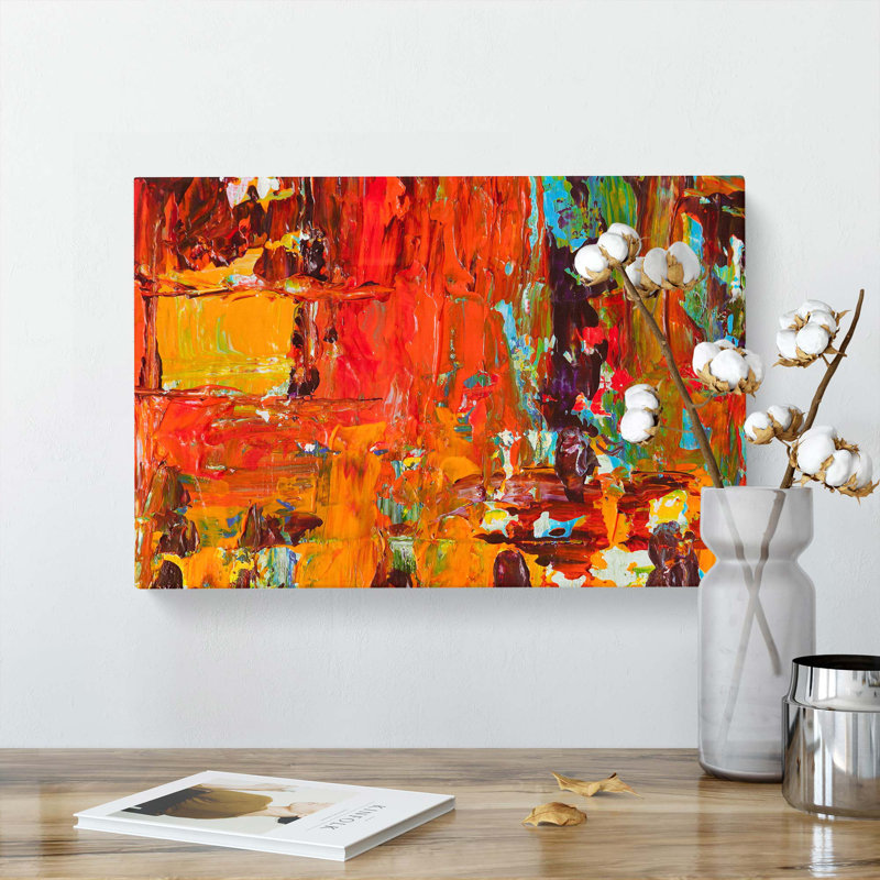 Abstract Art Painting Vol.192 by S.Johnson - Wrapped Canvas Painting, 35cm H x 50cm W x 3cm D
