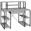 Bureau, bureau avec tablettes ouvertes et huche-685492054