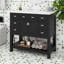 Meuble-lavabo 36 po avec lavabo simple, meuble-lavabo moderne avec 2 portes à fermeture douce, 6 tiroirs et une tablette qui s'ouvre-929997227