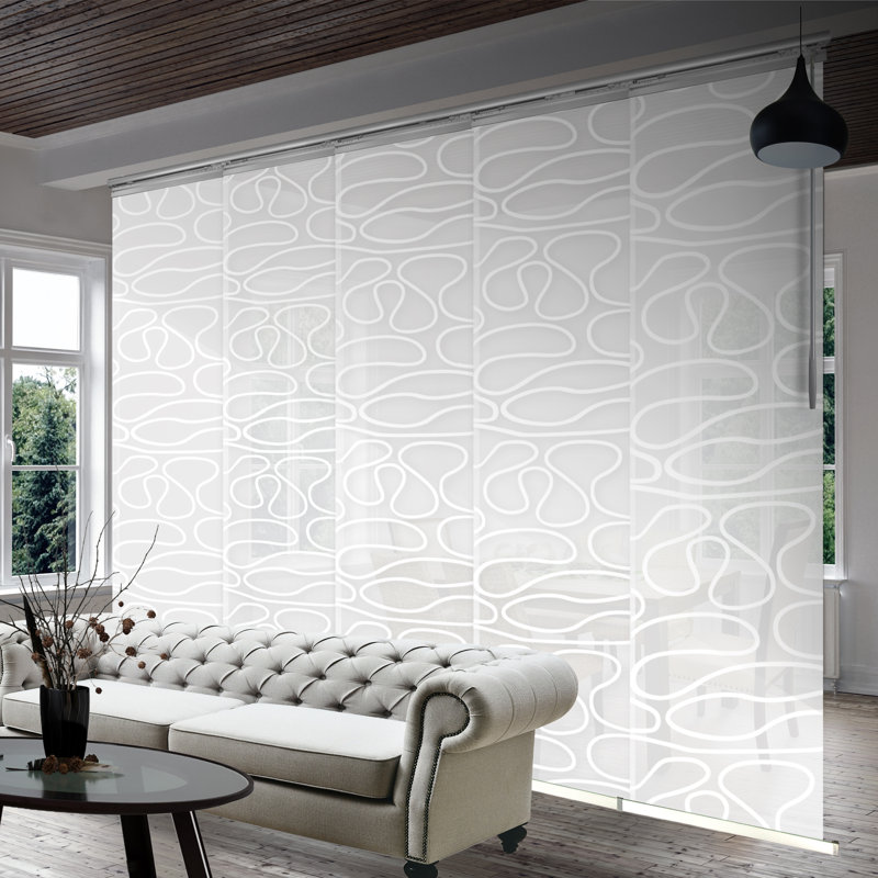 Store vertical semi-diaphane, Nickel satiné, L 110 po x L 94 po