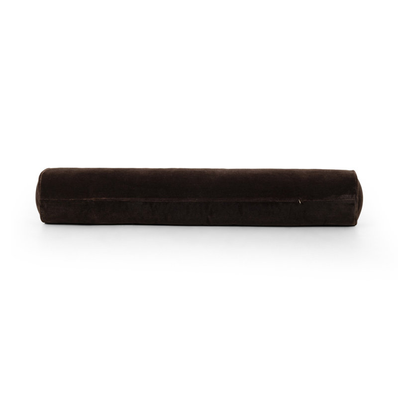 Bridger Viscose Blend Bolster Pillow Cover & Insert, Monte Chocolate, Bolster 8"H x 48"W