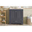 Meuble-lavabo de 30 pouces avec lavabo en céramique, cadre en bois massif et 2 portes à fermeture douce pour un rangement élégant-1084706354
