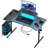 Compact Gaming Desk With LED Lighting, Built-In Power Outlets, Adjustable Monitor Stand, And Cable Management System