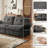 Chenille Multi-Functional Sofa with 2-in-1 Convertible Design
