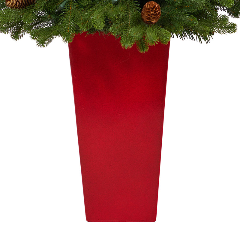 Sapin de Noël artificiel vert avec lumières claires Yukon Mountain, H 3,5 pi